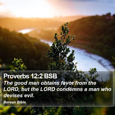 Proverbs 12:2 BSB Bible Verse Image