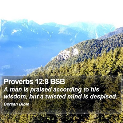 Proverbs 12:8 BSB Bible Verse Image