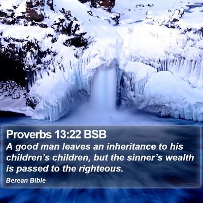 Proverbs 13:22 BSB Bible Verse Image