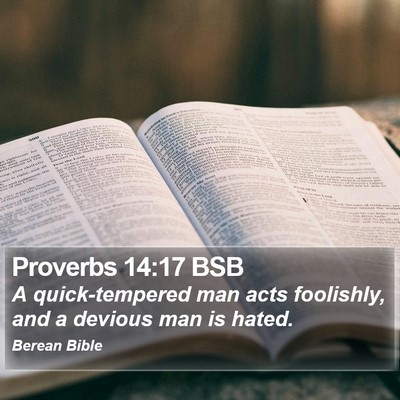 Proverbs 14:17 BSB Bible Verse Image