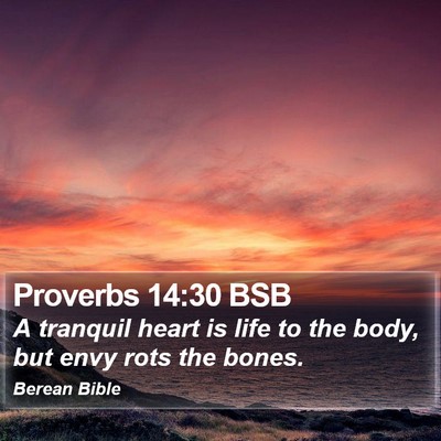 Proverbs 14:30 BSB Bible Verse Image