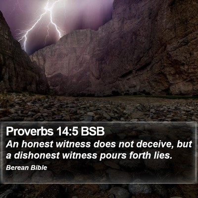 Proverbs 14:5 BSB Bible Verse Image