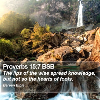 Proverbs 15:7 BSB Bible Verse Image