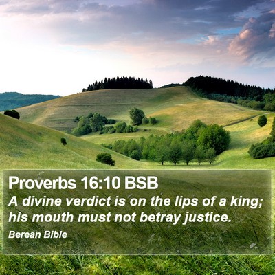 Proverbs 16:10 BSB Bible Verse Image