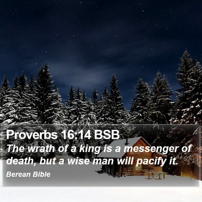 Proverbs 16:14 BSB Bible Verse Image