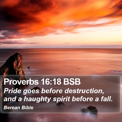 Proverbs 16:18 BSB Bible Verse Image