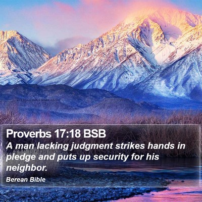 Proverbs 17:18 BSB Bible Verse Image