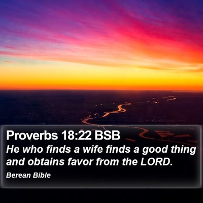 Proverbs 18:22 BSB Bible Verse Image