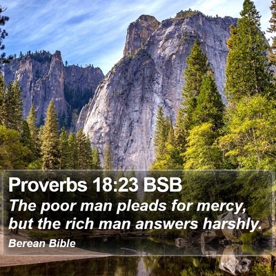 Proverbs 18:23 BSB Bible Verse Image