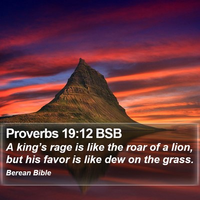 Proverbs 19:12 BSB Bible Verse Image