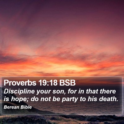 Proverbs 19:18 BSB Bible Verse Image