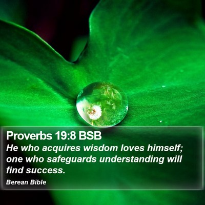 Proverbs 19:8 BSB Bible Verse Image