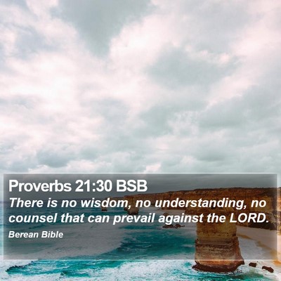Proverbs 21:30 BSB Bible Verse Image