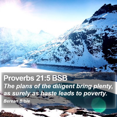 Proverbs 21:5 BSB Bible Verse Image