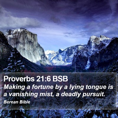 Proverbs 21:6 BSB Bible Verse Image