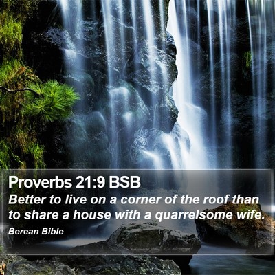 Proverbs 21:9 BSB Bible Verse Image
