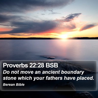 Proverbs 22:28 BSB Bible Verse Image