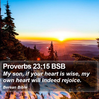 Proverbs 23:15 BSB Bible Verse Image