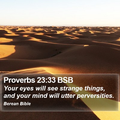 Proverbs 23:33 BSB Bible Verse Image