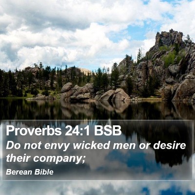 Proverbs 24:1 BSB Bible Verse Image