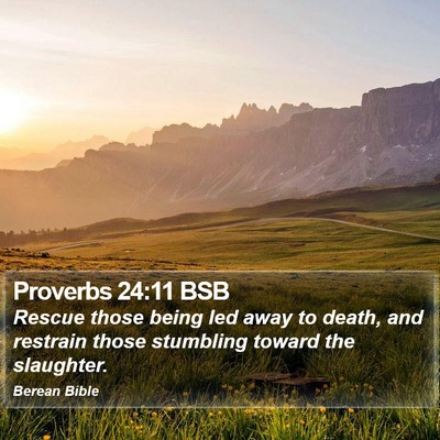 Proverbs 24:11 BSB Bible Verse Image
