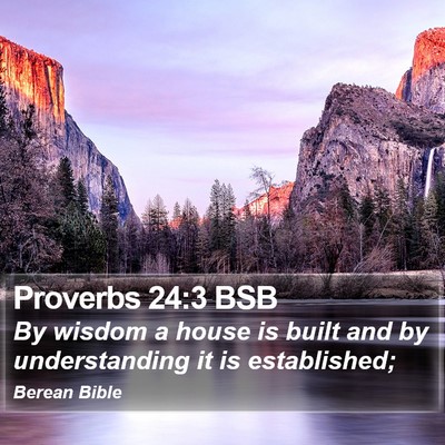 Proverbs 24:3 BSB Bible Verse Image
