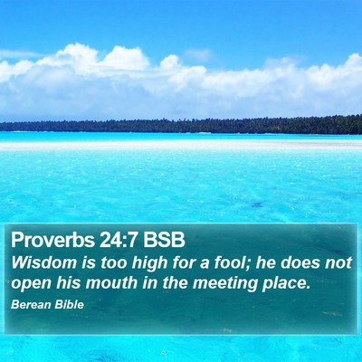 Proverbs 24:7 BSB Bible Verse Image