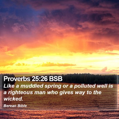 Proverbs 25:26 BSB Bible Verse Image