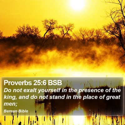 Proverbs 25:6 BSB Bible Verse Image