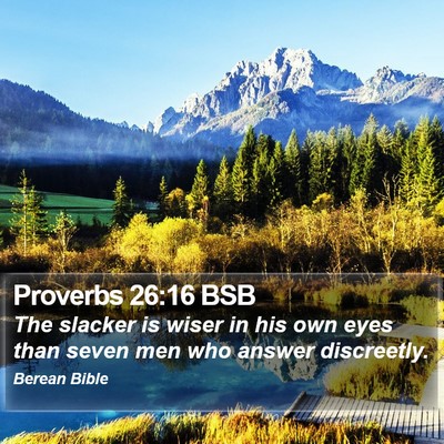 Proverbs 26:16 BSB Bible Verse Image
