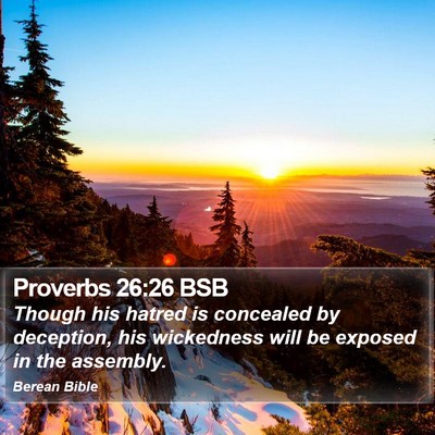 Proverbs 26:26 BSB Bible Verse Image