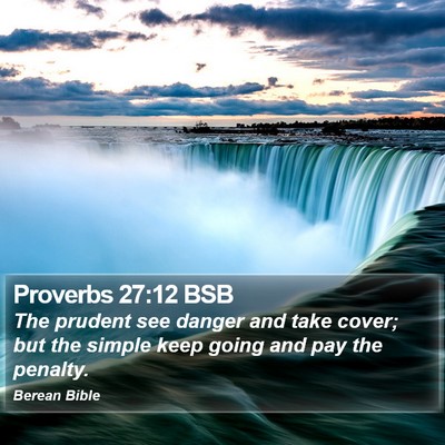 Proverbs 27:12 BSB Bible Verse Image