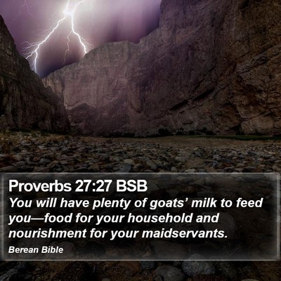Proverbs 27:27 BSB Bible Verse Image