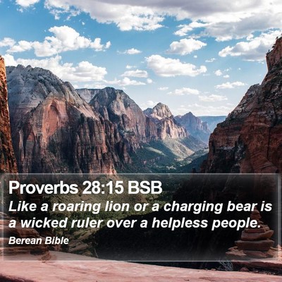 Proverbs 28:15 BSB Bible Verse Image