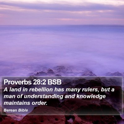 Proverbs 28:2 BSB Bible Verse Image