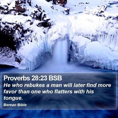 Proverbs 28:23 BSB Bible Verse Image