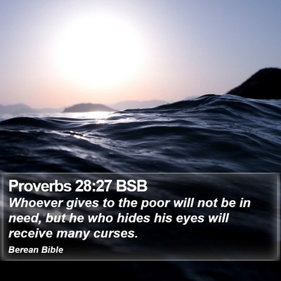 Proverbs 28:27 BSB Bible Verse Image