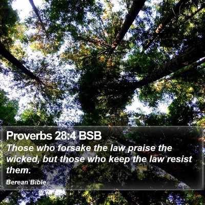 Proverbs 28:4 BSB Bible Verse Image