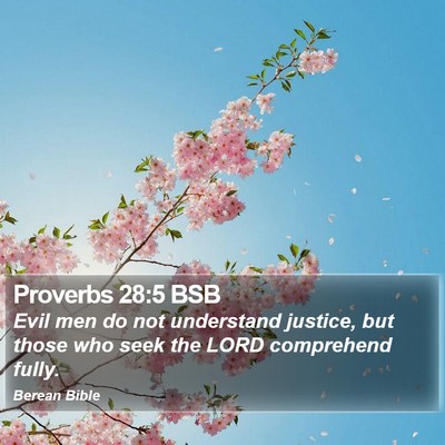 Proverbs 28:5 BSB Bible Verse Image