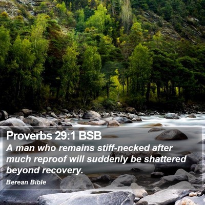 Proverbs 29:1 BSB Bible Verse Image