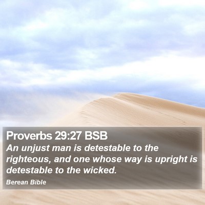Proverbs 29:27 BSB Bible Verse Image
