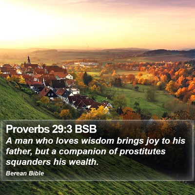 Proverbs 29:3 BSB Bible Verse Image