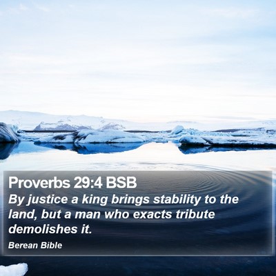 Proverbs 29:4 BSB Bible Verse Image
