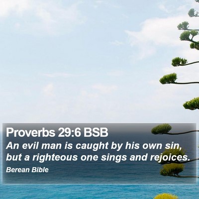 Proverbs 29:6 BSB Bible Verse Image