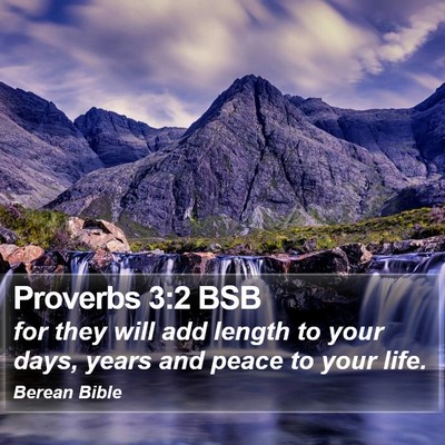 Proverbs 3:2 BSB Bible Verse Image