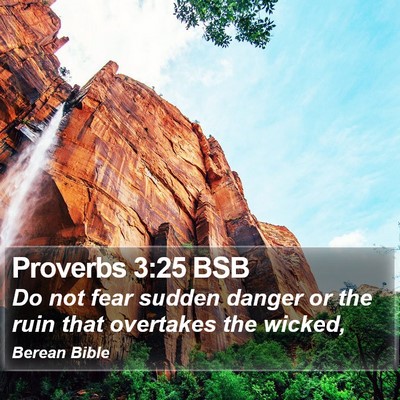 Proverbs 3:25 BSB Bible Verse Image