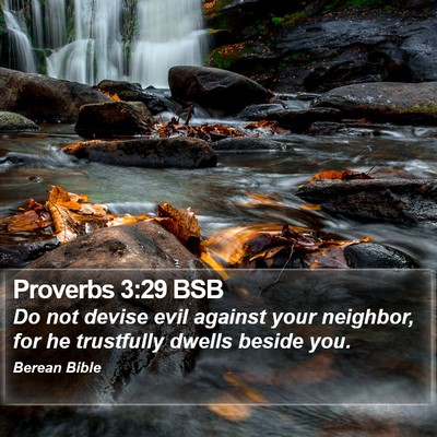 Proverbs 3:29 BSB Bible Verse Image