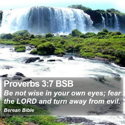Proverbs 3:7 BSB Bible Verse Image