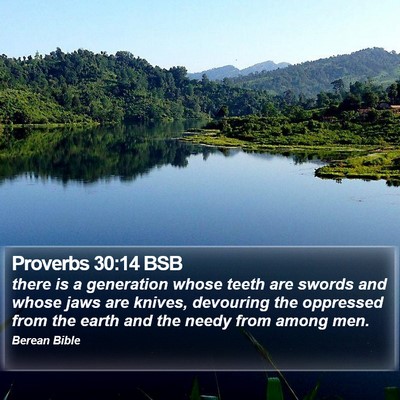 Proverbs 30:14 BSB Bible Verse Image
