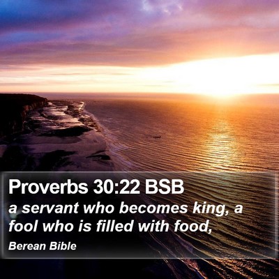 Proverbs 30:22 BSB Bible Verse Image